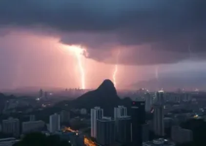 chuva no Rio de Janeiro
